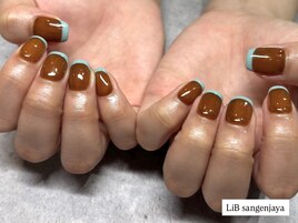 ブルーフレンチネイル