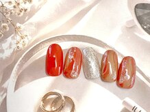 フルールソンネイル(fleur son nail)/8月定額シンプルアート