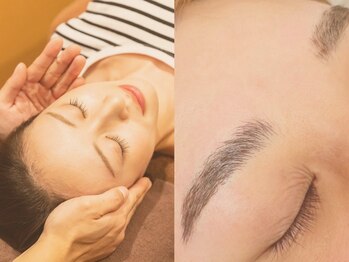 フィーリング(Feeling)の写真/首元のコリにも♪眼精疲労や骨格の歪みにアプローチ！小顔矯正×筋膜リリースで最強小顔＋眉毛WAXで垢抜け*