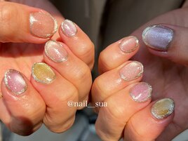 宝石マグネットネイル