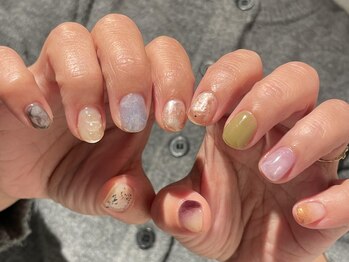 エルヴェ(elve)の写真/「ショートネイルでも絶対可愛い!!」Artや色味の掛け合わせが楽しいdesign♪JNEC1級/JNA上級ネイリスト在籍