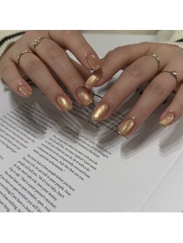 シアン(cyaan)/ピンクマグ×ゴールドライン