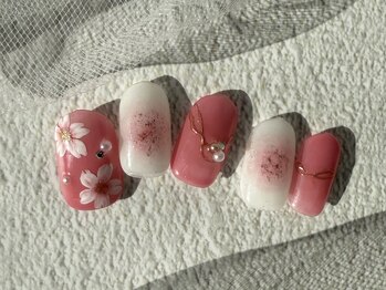 バタフライ 津田沼店(Butterfly)/定額デザインC/桜ネイル