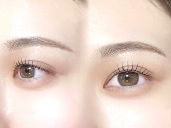 ブラン 岡山店(Blanc)の写真/【ダメージレスで持続力UP!まつげパーマ】パリジェンヌなどデザイン豊富!理想のカール感に♪束感まつげも
