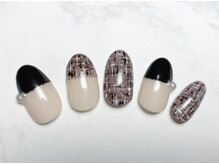 フレイムス アイラッシュ アンド ネイル(FRAMES)/ツイードネイル♪