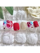 セプトネイル 三条店(SEPT NAIL)/8月フットサンプル映えアート