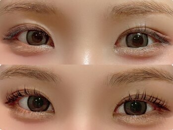 アンジュ(Ange)の写真/新ブラックティント誕生！従来を超えた濃密黒と艶で理想の目元へ★まつ毛・眉毛・ネイル同時施術OK！