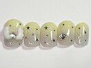 イエロー羽ネイル￥9000