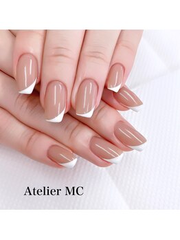 アトリエ エムシー 新富町(Atelier MC)/ワンカラー+ななめフレンチ