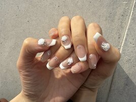 ワンホンネイル/お花ネイル