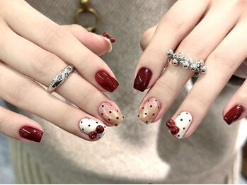 センスネイル 池袋店(Sense Nail)/大人ボルドーネイル