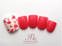 アンドルーチェ なんばパークス店(ANDRUCHE)/フラミンゴフットネイル