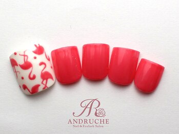アンドルーチェ なんばパークス店(ANDRUCHE)/フラミンゴフットネイル