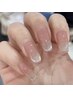 《韓国ワンホンデザイン》パラジェル使用◎チークネイル×マグネットフレンチ
