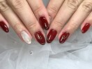 バレンタインネイル
