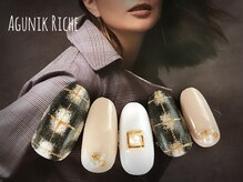アグニークリッシェ(Agunik Riche)/【チェック柄ネイル】