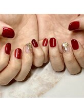 プリズム(PRISM)/秋ネイルレッドネイル