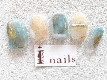 アイネイルズ 梅田店(I nails)/水彩くすみニュアンス￥8200
