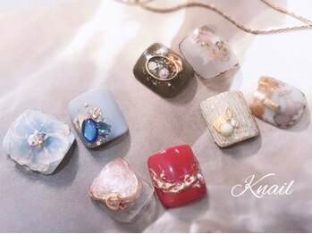 ケイネイル(Knail)の写真/全メニューにフットバス＋ウォーターケア＋保湿＆マッサージ付♪丁寧なケアで上質なフットネイルを