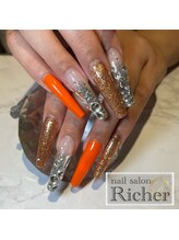 エスフィーネイルサロン リシェル(Esfy nailsalon Richer)/オレンジネイル