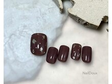 ネイル ドゥ 岡山駅前店(Nail Doux)/大人ボルドーネイル