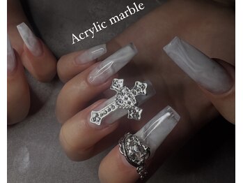 スカルプ研究所 バイ ネイルスミス(Nailsmith)/【Lサイズ】ホワイトマーブル