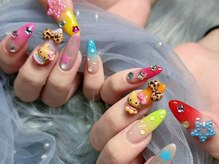 ダークハニー 池袋店(Dark Honey)/カラフルなキャラクターネイル