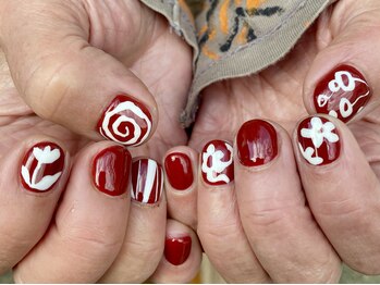 ホリデーカラーでフォークアート