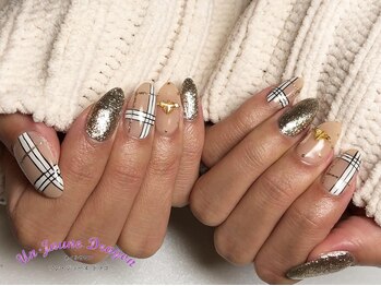 アン ジョーヌドラゴ/チェック☆大人ネイル
