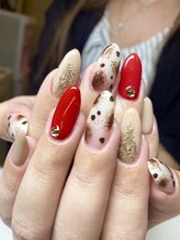 ダブルムーンビューティフル(DOUBLEmoonBeautiful)/アニマル柄秋ネイル