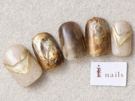 個性派ブラウンゴールドインク