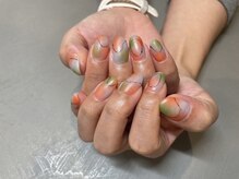 アトリエ ツメ(atelier TsuMe)/手書きアート/乳白色/透け感