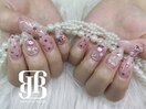 バレンタインハートネイル