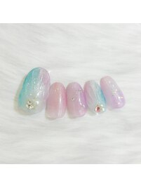縦グラデのマーメイド