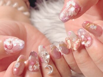 アンジュ(Ange)/春ネイル/桜ネイル/やりほう題