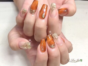 ラルージュ(La Ru-Ju)/クリアオレンジ×ぷっくりミラー