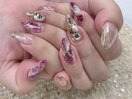 インク大理石ネイル