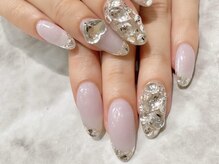 ビアンカ 東京ドームラクーア店(Bianca)/ガラスフレンチ埋め尽くしネイル