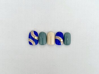 ワンカラー スタッズネイル