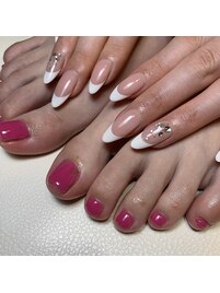 ～ピンクフットネイル～