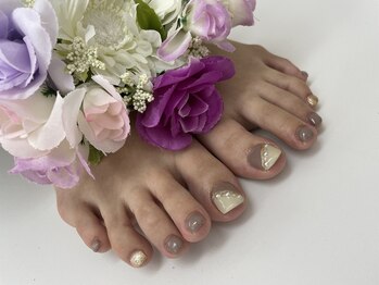 ディーネイル 四条烏丸(D-nail)/【春井】大人フットネイル☆