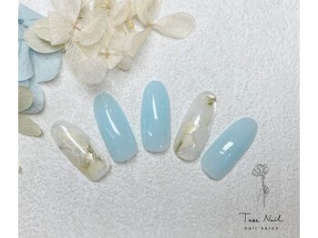 たらしこみフラワーネイル♪