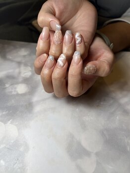 ネイルルーム オルポノ(Olupono)/キルティング×リボン