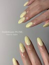 バターイエローワンカラーネイル