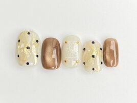 ドット×レースネイル
