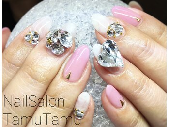 Vカットストーンネイル Pg ネイルサロン タムタム Nail Salon Tamutamu のフォトギャラリー ホットペッパービューティー