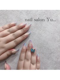 塗りかけユニコーンnail