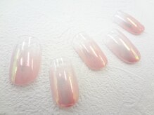 ネイルサロン クイール 小山店(NAIL SALON QUILL)/カラーグラデ×オーロラパウダー