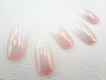 ネイルサロン クイール 小山店(NAIL SALON QUILL)/カラーグラデ×オーロラパウダー