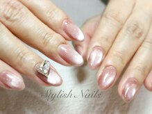 スタイリッシュネイルズ(Stylish Nails)/モーブピンクマグネットビジュ